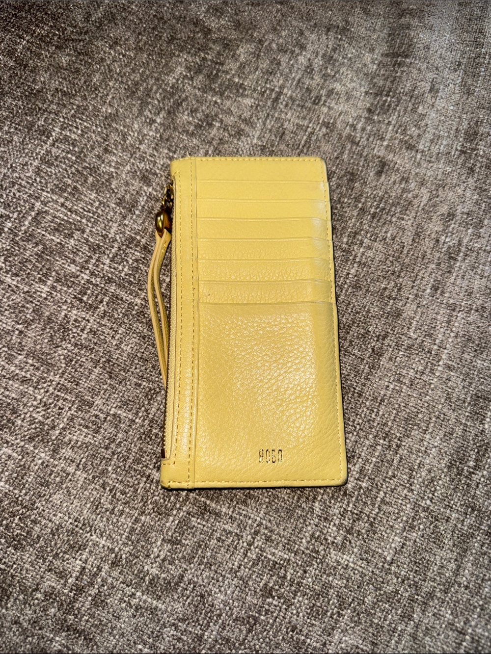 HOBO Yellow Leather Wristlet Card Organizer
